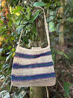 Green & Purple Button-Close Bilum