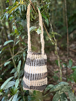 Charcoal Two-Handle Round Bilum