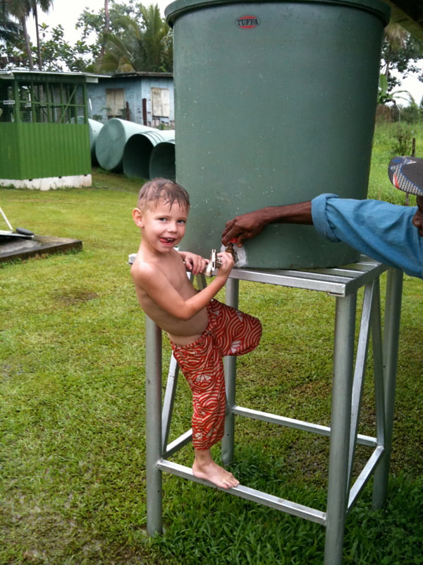 Tarji at a water tank